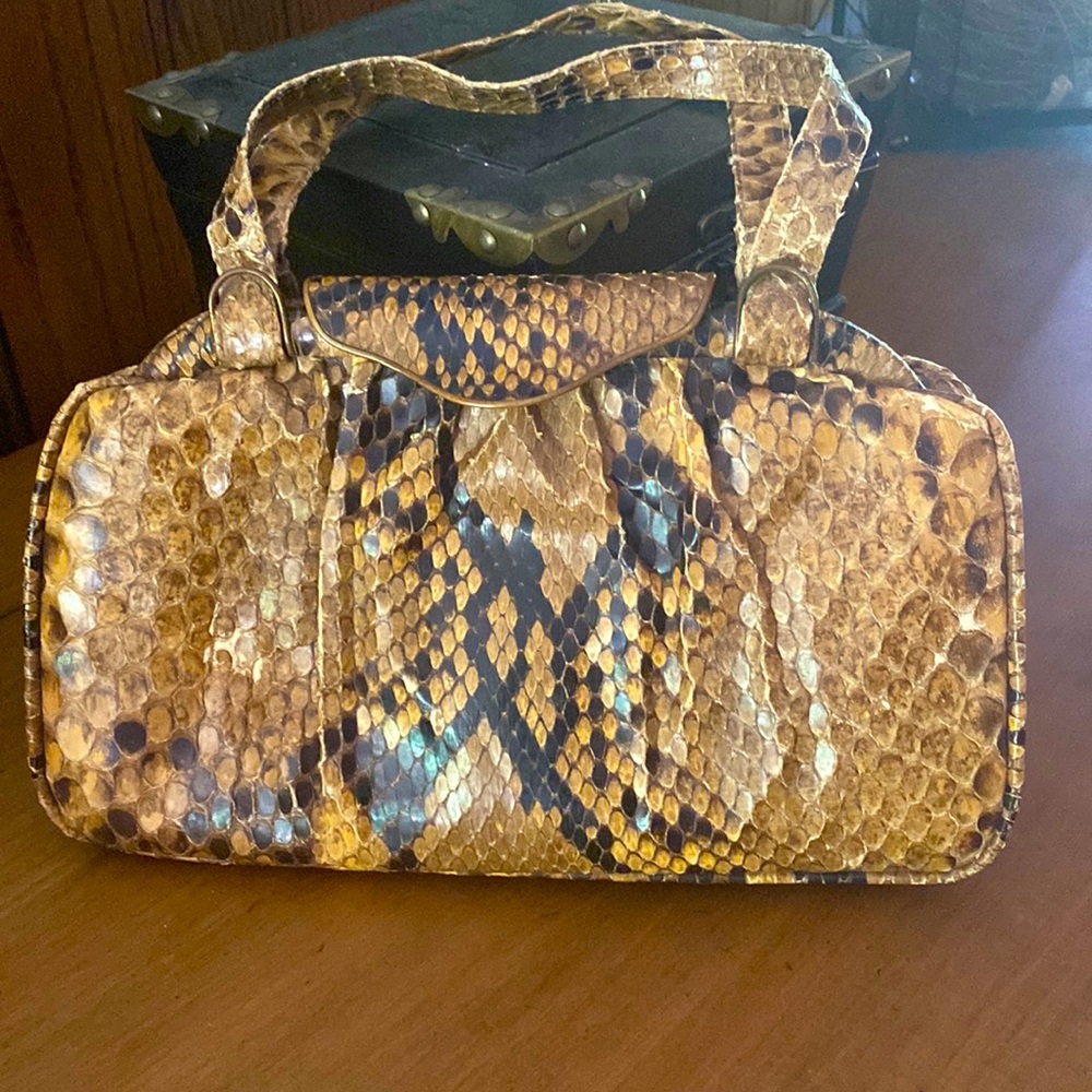 Vintage real Python handbag